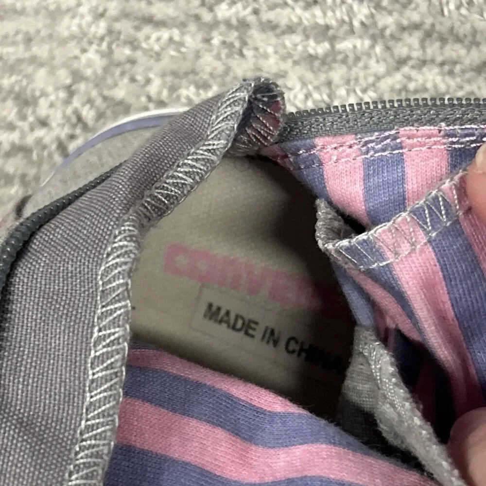 Converse Chuck Taylor All Star XX-MIDCALF Boots Girls 13 Gray Pink Sneaker Shoes